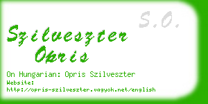 szilveszter opris business card